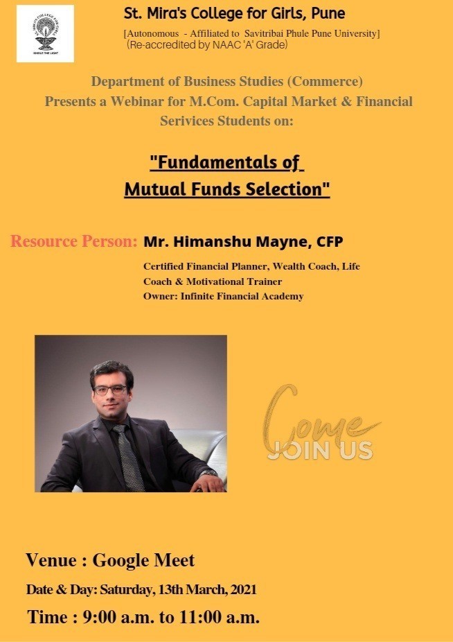 Flyer_Webinar_Fundamentals of Mutual Fund Selection_13.03.2021